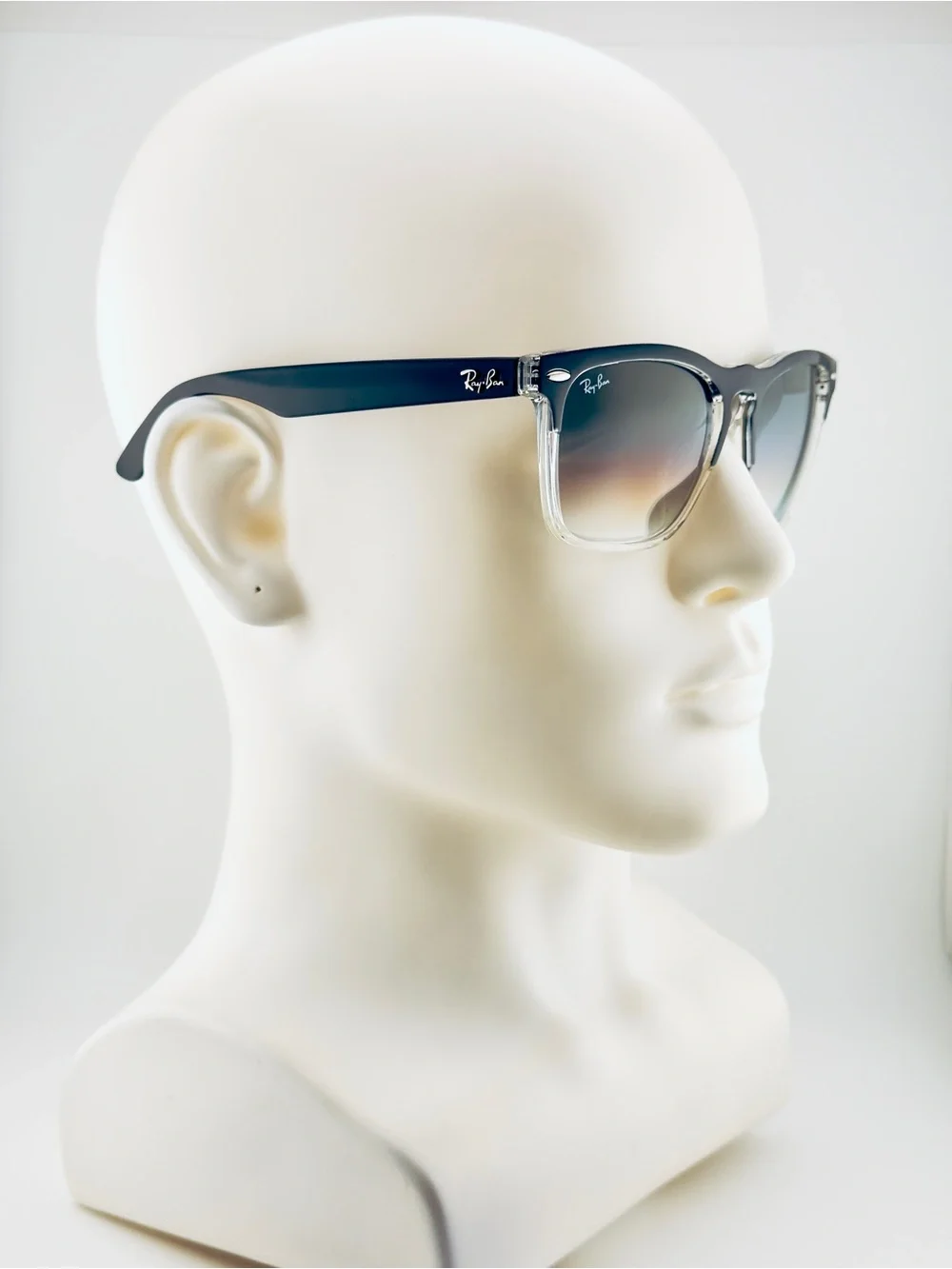 Ray-Ban Steve Sunglasses RB4487 Polished Black on transparent Frame Grey Lenses